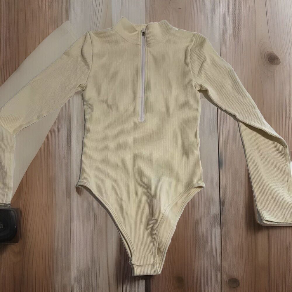 Women M OQQ Bodysuit Comfortable OnePiece Stretchy Jumpsuit Breathable Bodycon